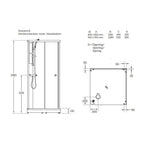 Macro Design FLOW Front Dusjkabinett Standard Ice