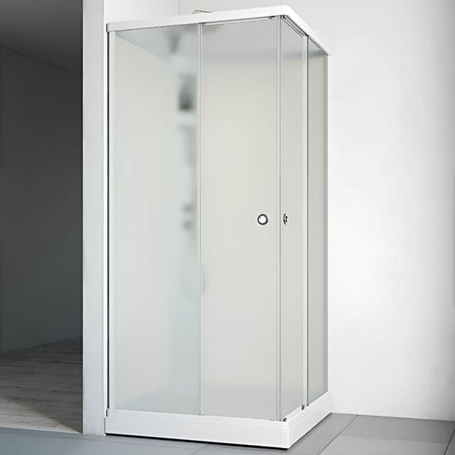 Macro Design FLOW Rett Dusjkabinett Innfelt Blandebatteri Ice Hvit / 81x81cm / Hvit Macro Design Dusjkabinett BUN-DKFRIB88VICV