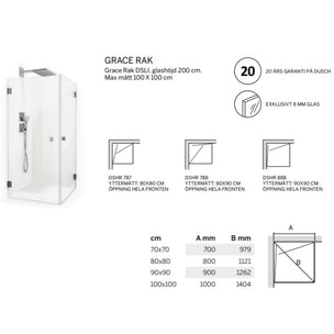 Macro Design Grace Dusjhjørne Rett