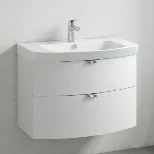 Macro Design HEART 2-skuff servantskap med 600/800 servant Hvit eik / 80x45cm Macro Design Møbelpakke bad BUN-FHK80VPH70