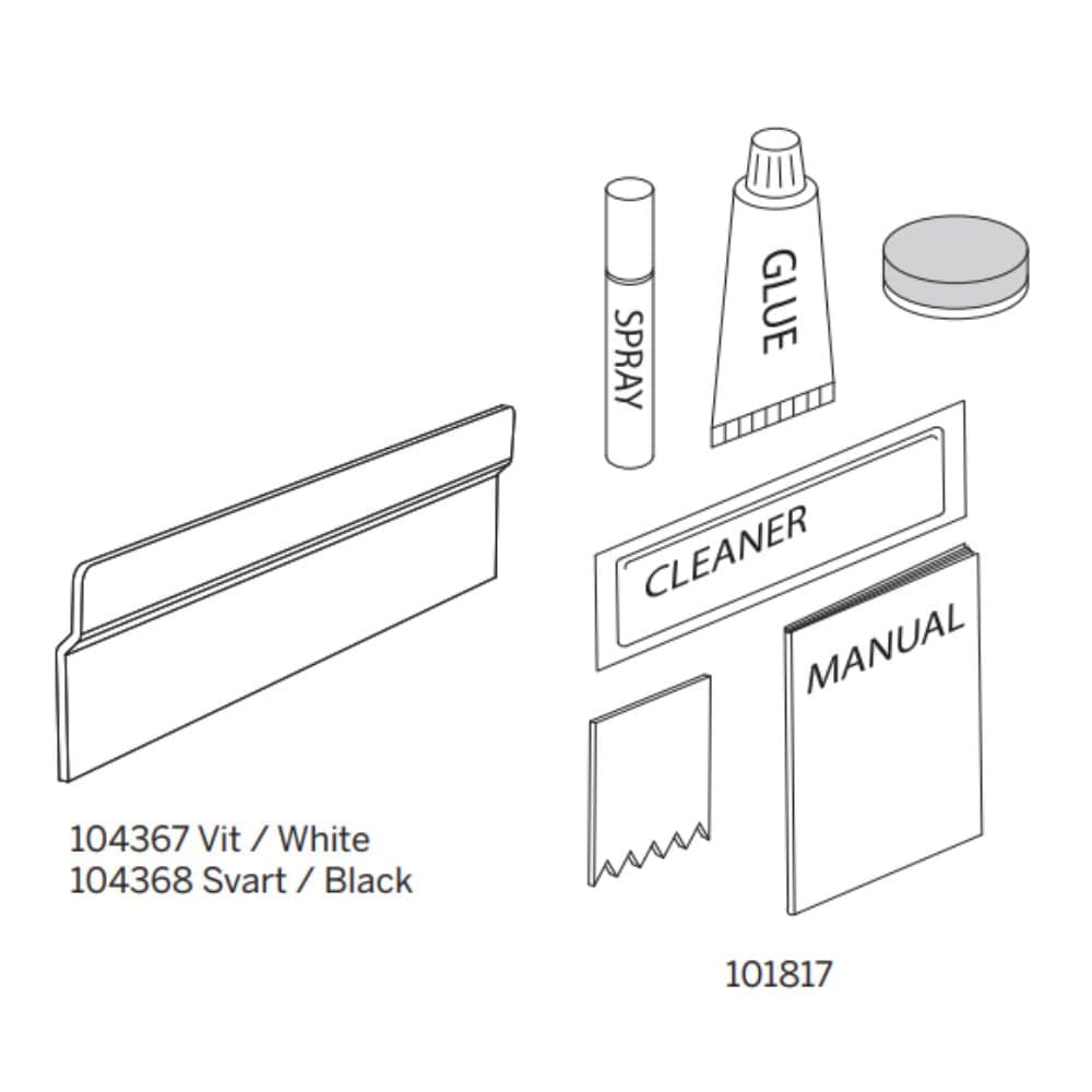 Macro Design Ledge og Loop Limsett til dusjhylle Macro Design Silikon og lim