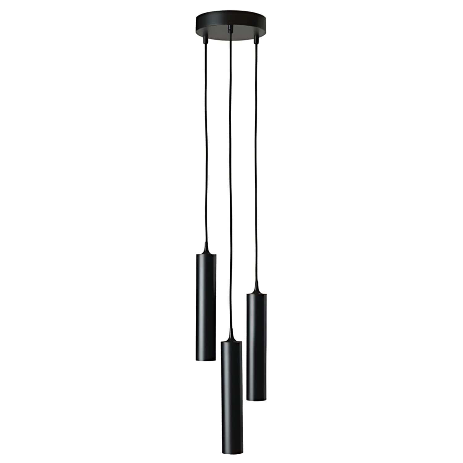 Macro Design ORION Pendelbelysning Svart matt / 3 ringer Macro Design Baderomsbelysning GRO-ITTUBESX3