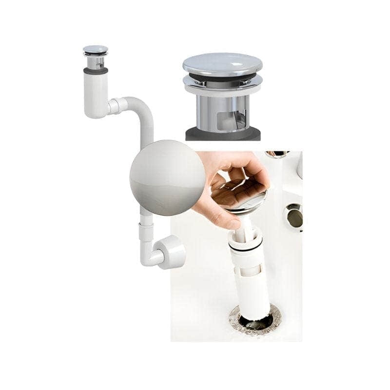 Macro Design Pop-up EasyClean vannlås med lokk Børstet Macro Design Vannlås HEI-1397428