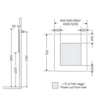 Macro Design AMBILIGHT firkantet speil (ramme)