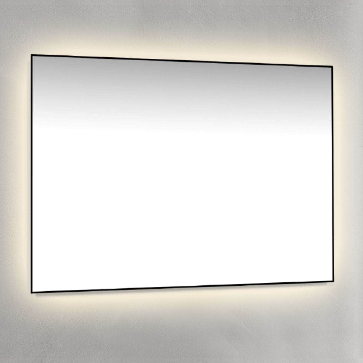 Macro Design Rammespeil - med Ambilight Svart / 100cm Macro Design Baderomsspeil GRO-IP10070ASR