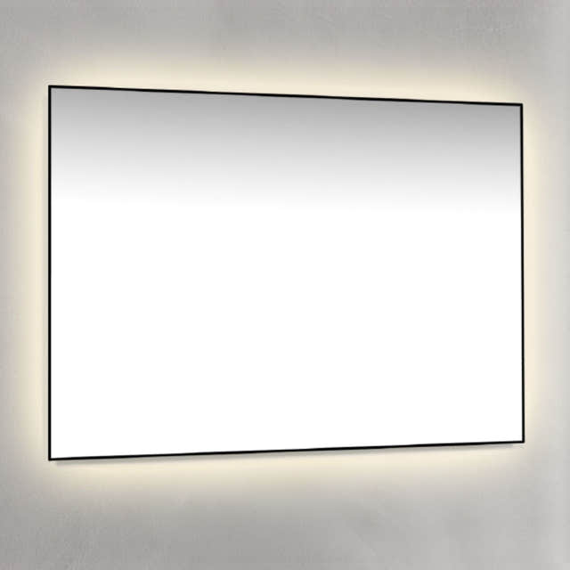 Macro Design Rammespeil - med Ambilight Svart / 100cm Macro Design Baderomsspeil GRO-IP10070ASR