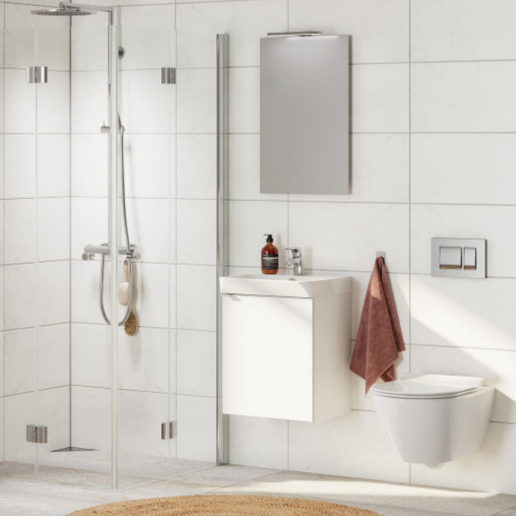 Macro Design T-LED firkantet speil med lys (ramme)
