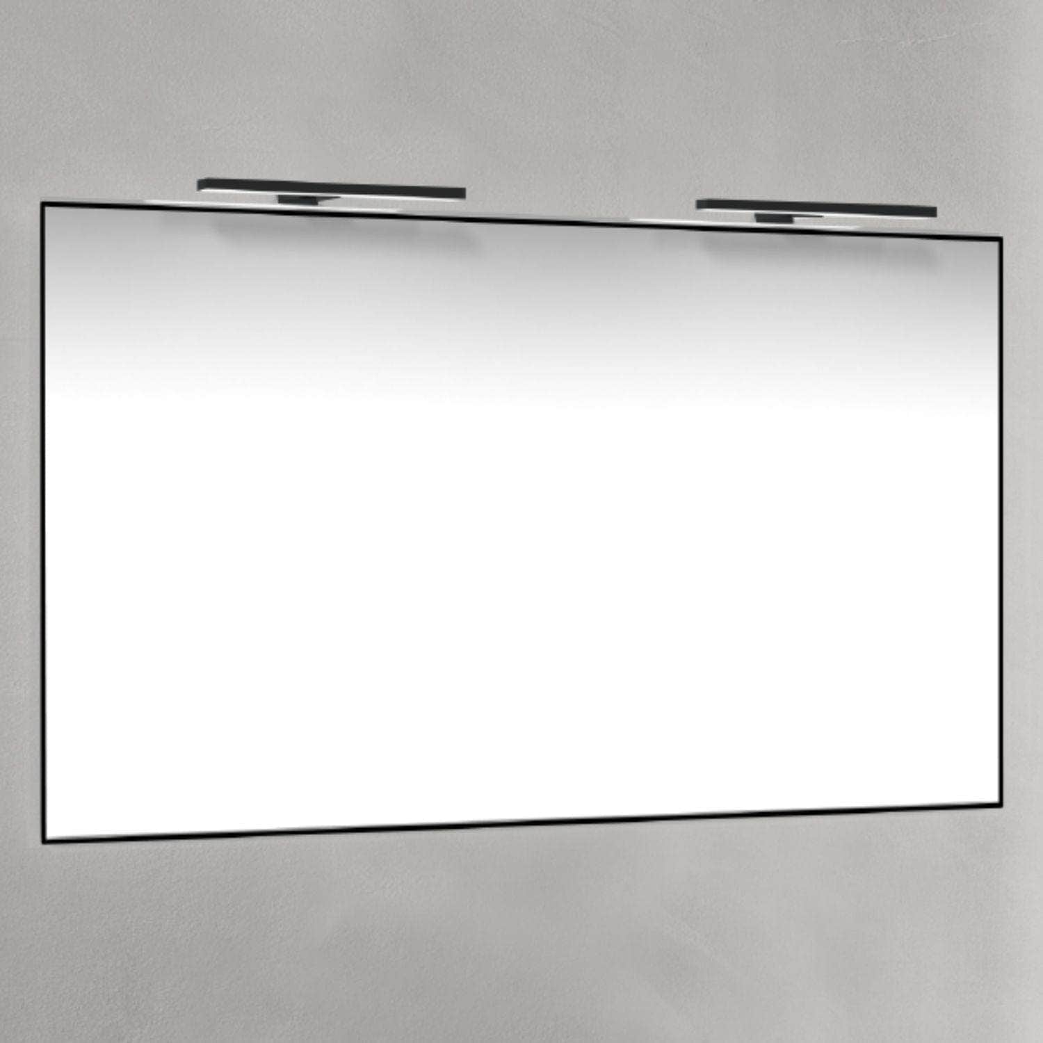 Macro Design Rammespeil T-belysning LED Svart / 120cm Macro Design Baderomsspeil BUN-IP12070SRSTL