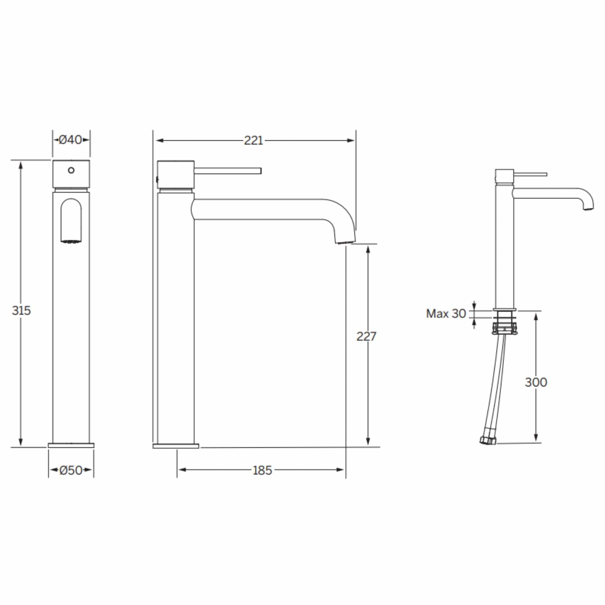 Macro Design RENO Høy Servantbatteri Macro Design Servantbatteri