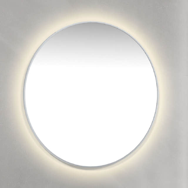 Macro Design Rundt Rammespeil - med ambilight Krom / 90cm Macro Design Baderomsspeil GRO-IPR90AKR
