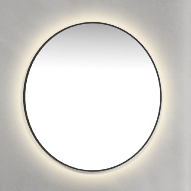 Macro Design Rundt Rammespeil - med ambilight Svart / 90cm Macro Design Baderomsspeil GRO-IPR90ASR