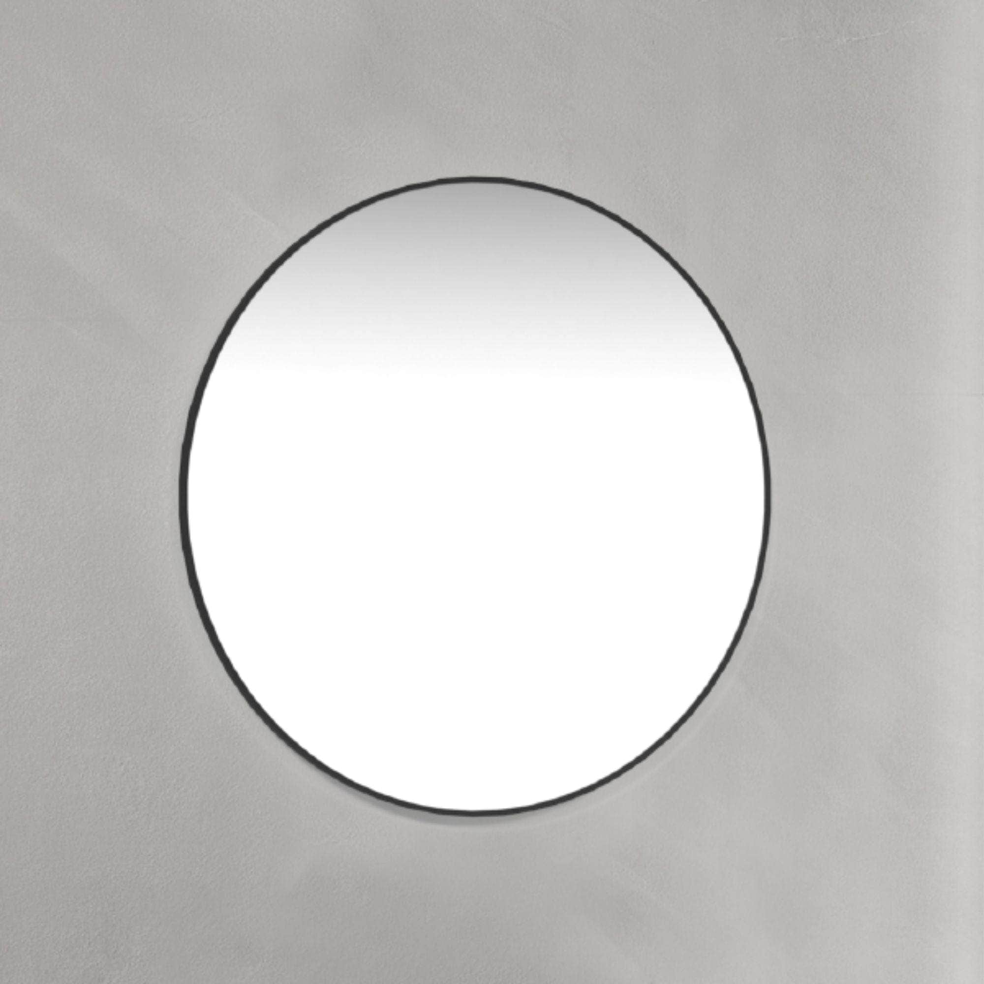 Macro Design Rundt Rammespeil med/uten lys Svart / 70cm / uten ambilight Macro Design Baderomsspeil