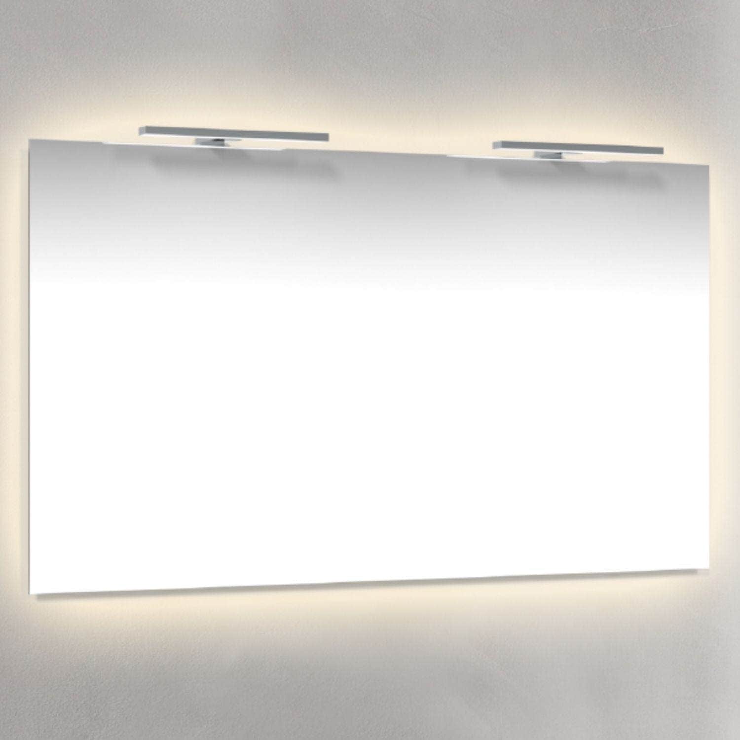 Macro Design Speil T-belysning LED - med Ambilight Krom / 120cm Macro Design Baderomsspeil BUN-IP12070ATL