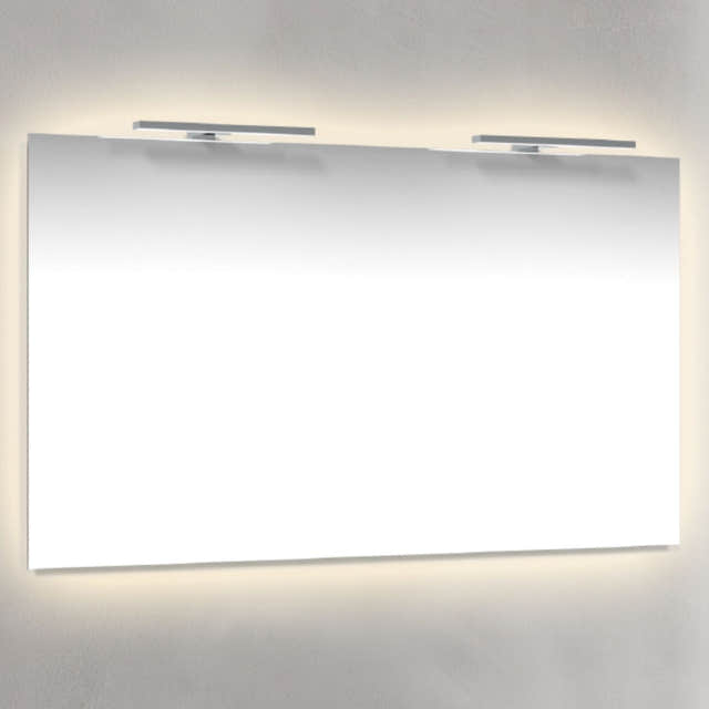 Macro Design Speil T-belysning LED - med Ambilight Krom / 120cm Macro Design Baderomsspeil BUN-IP12070ATL