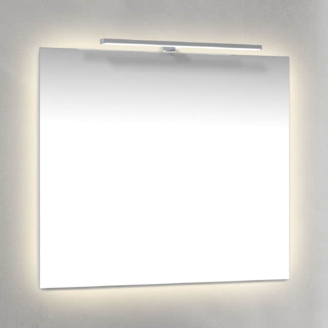 Macro Design Speil T-belysning LED - med Ambilight Krom / 80cm Macro Design Baderomsspeil BUN-IP8070ATL
