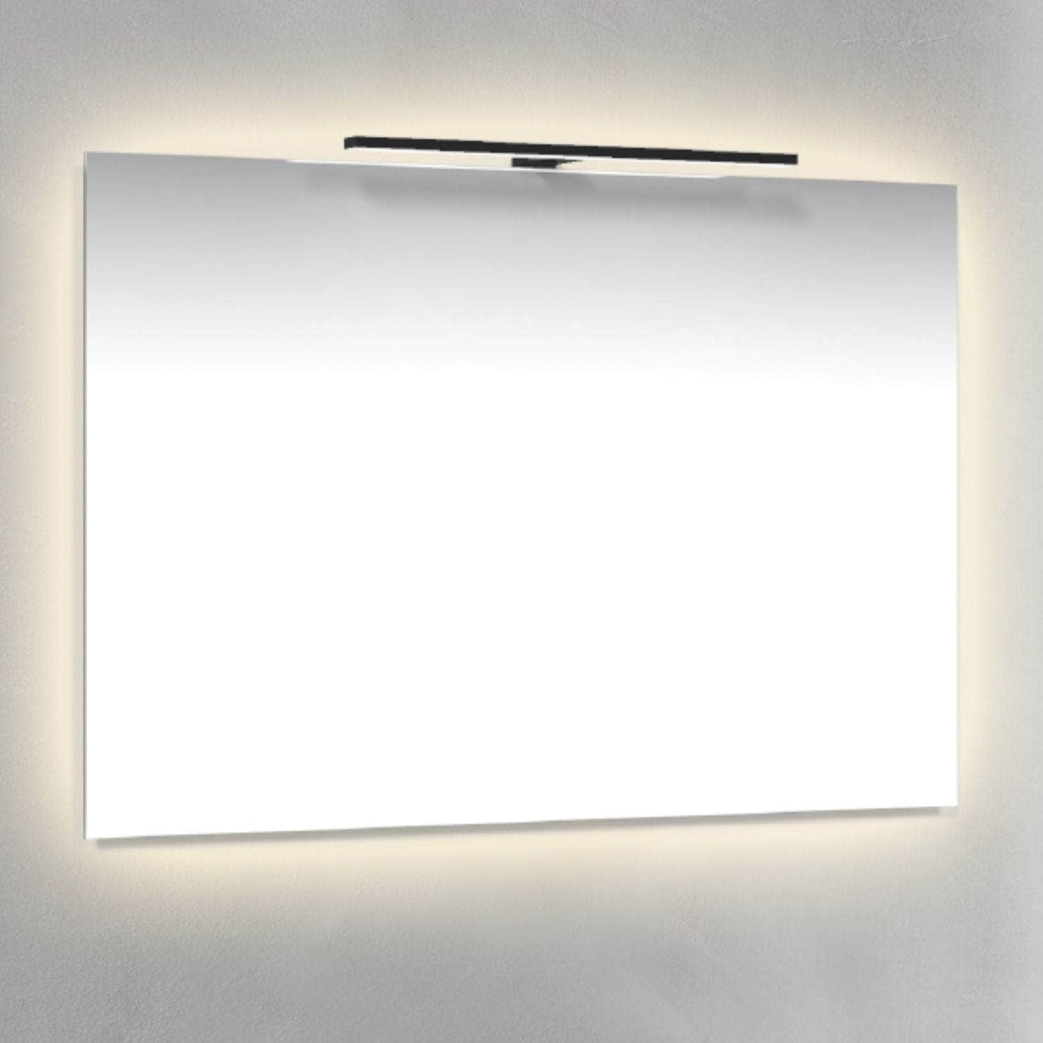 Macro Design Speil T-belysning LED - med Ambilight Svart / 100cm Macro Design Baderomsspeil BUN-IP10070ASTL