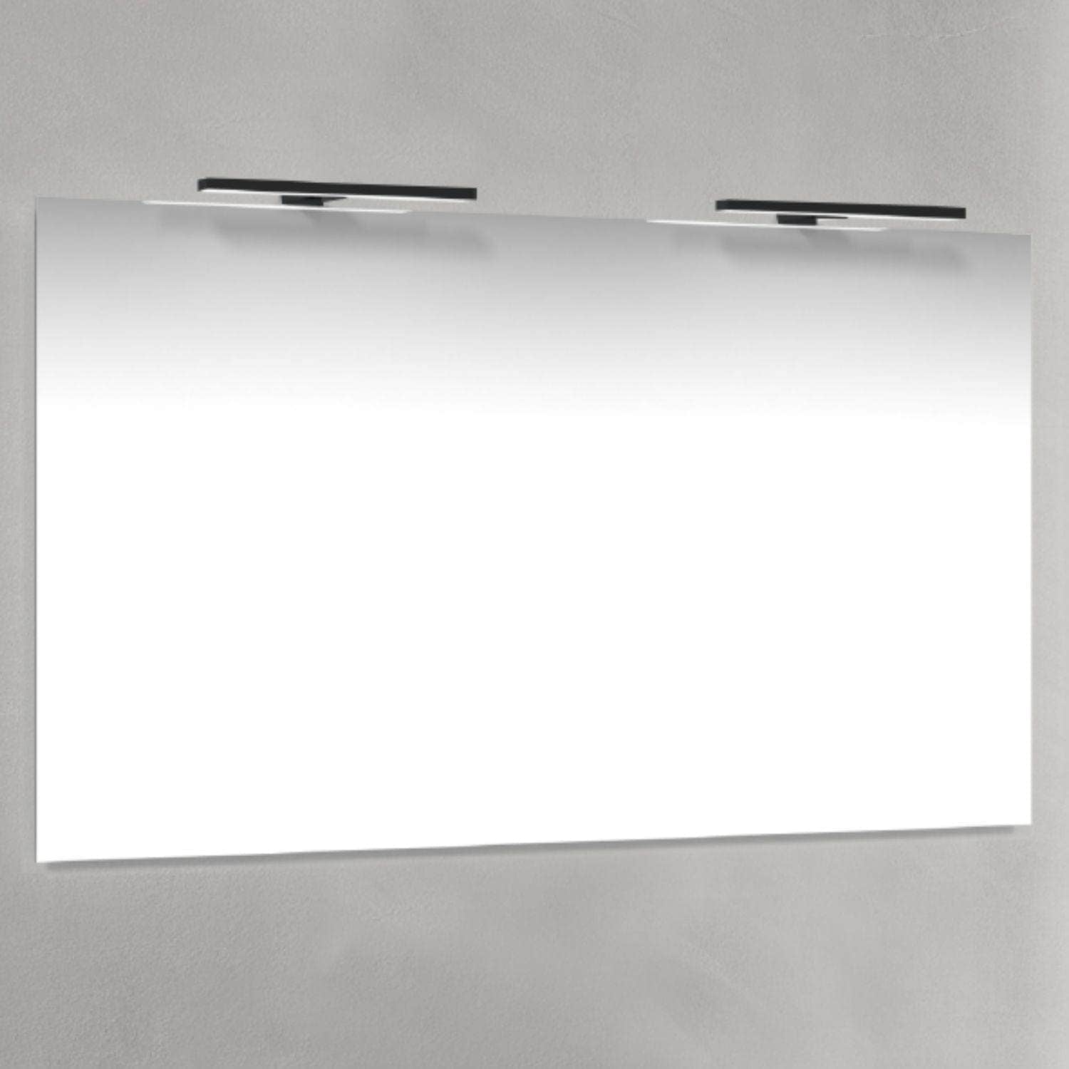 Macro Design Speil T-belysning LED Svart / 120cm Macro Design Baderomsspeil BUN-IP12070STL