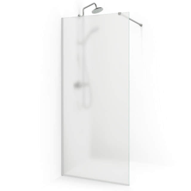 Macro Design SPIRIT Dusj Skjermvegg Fast Krom / 67cm / Ice glass Macro Design Dusjvegg BUN-DSVV67GIC