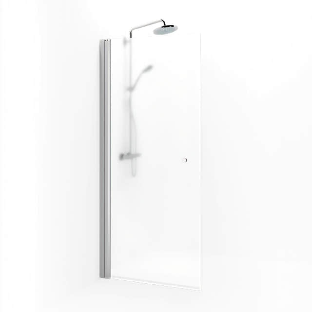 Macro Design SPIRIT Dusjdør Rett - med knott Matt aluminium / 67cm / Ice glass Macro Design Dusjdør BUN-DSSKN67KIC
