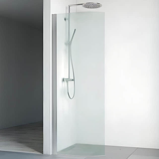 Macro Design SPIRIT Dusjdør Rund Matt aluminium / 80cm / Ice glass Macro Design Dusjdør BUN-DVSCN80IC
