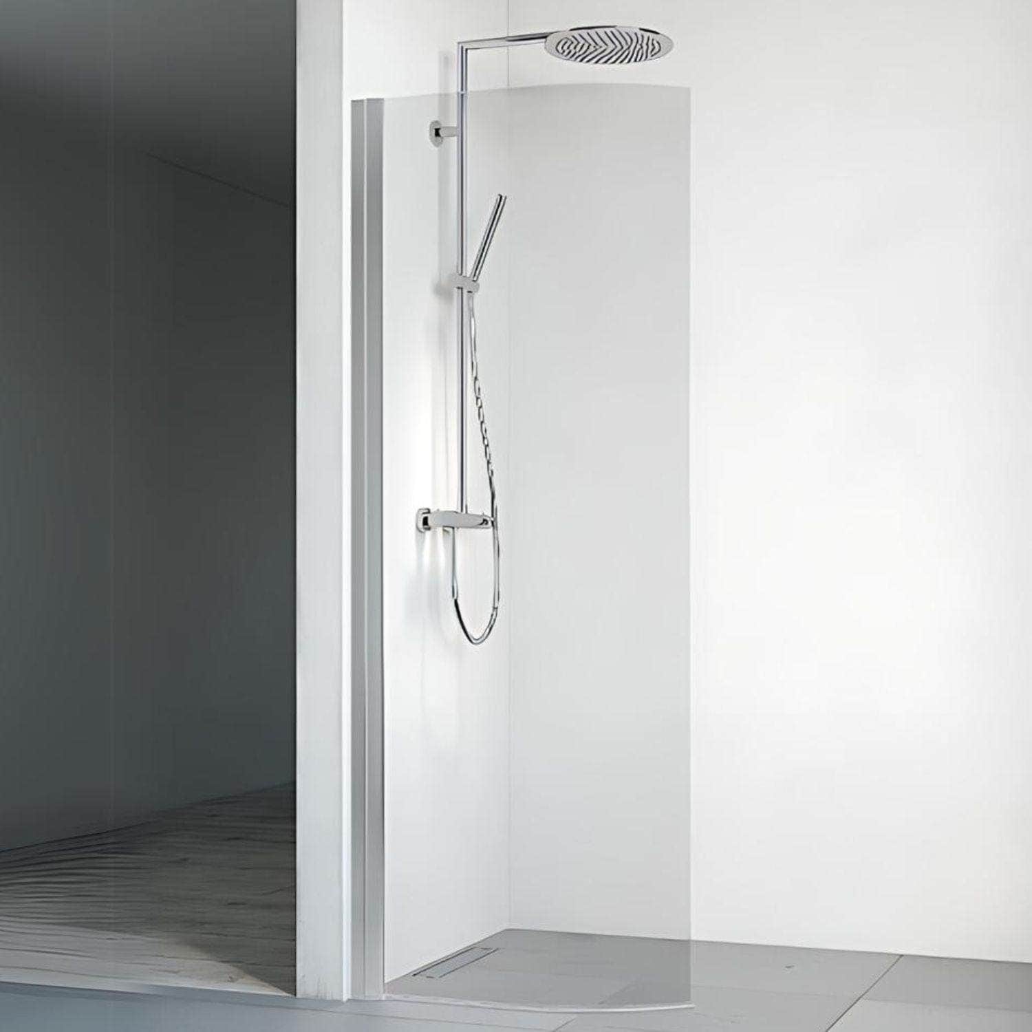 Macro Design SPIRIT Dusjdør Rund Matt aluminium / 80cm / Klart glass Macro Design Dusjdør BUN-DVSCN80KL