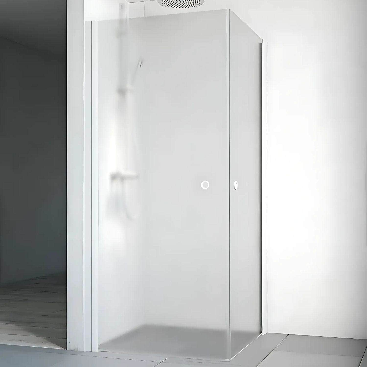 Macro Design SPIRIT Dusjhjørne Rett - med knott Hvit matt / 70x70cm / Ice glass Macro Design Dusjhjørne BUN-DHSIV707IC