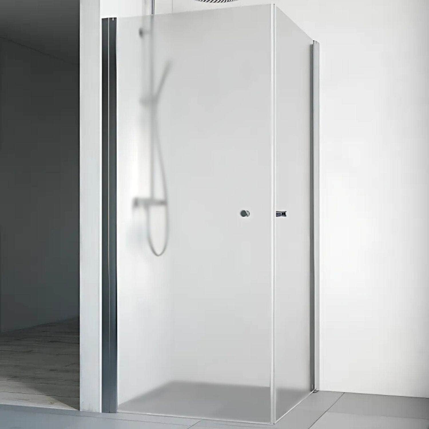 Macro Design SPIRIT Dusjhjørne Rett - med knott Krom / 70x70cm / Ice glass Macro Design Dusjhjørne BUN-DHSIG707IC