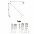 Macro Design SPIRIT Dusjhjørne Rett med knott