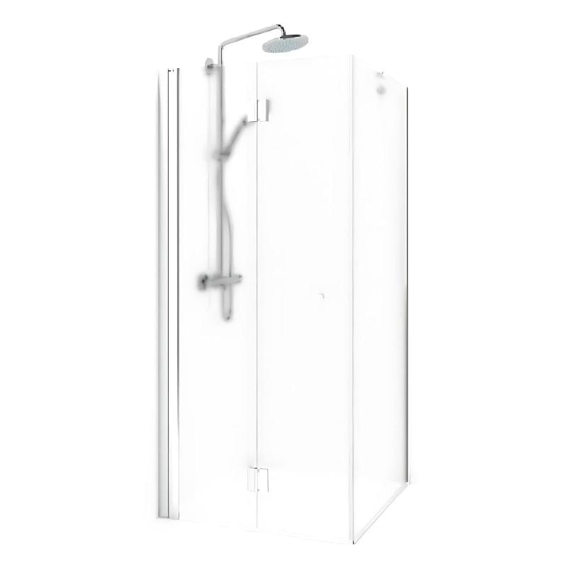 Macro Design SPIRIT Dusjhjørne Vik Swing - med knott Hvit matt / 100x100cm / Ice glass Macro Design Dusjhjørne BUN-DSVSV110VIC
