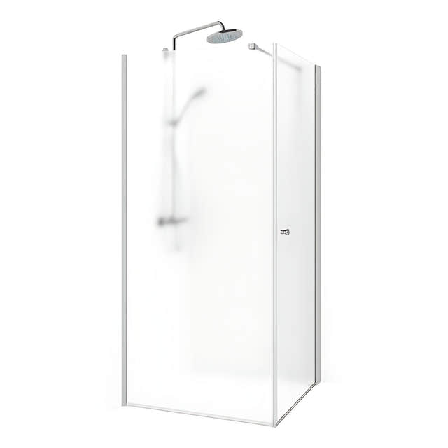Macro Design SPIRIT Nisjedusj Swing Ice Krom / 70x70cm / Ice glass Macro Design Dusjnisje BUN-DSSV77GIC