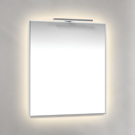 Macro Design AMBILIGHT T-LED firkantet speil med lys (krom ramme)
