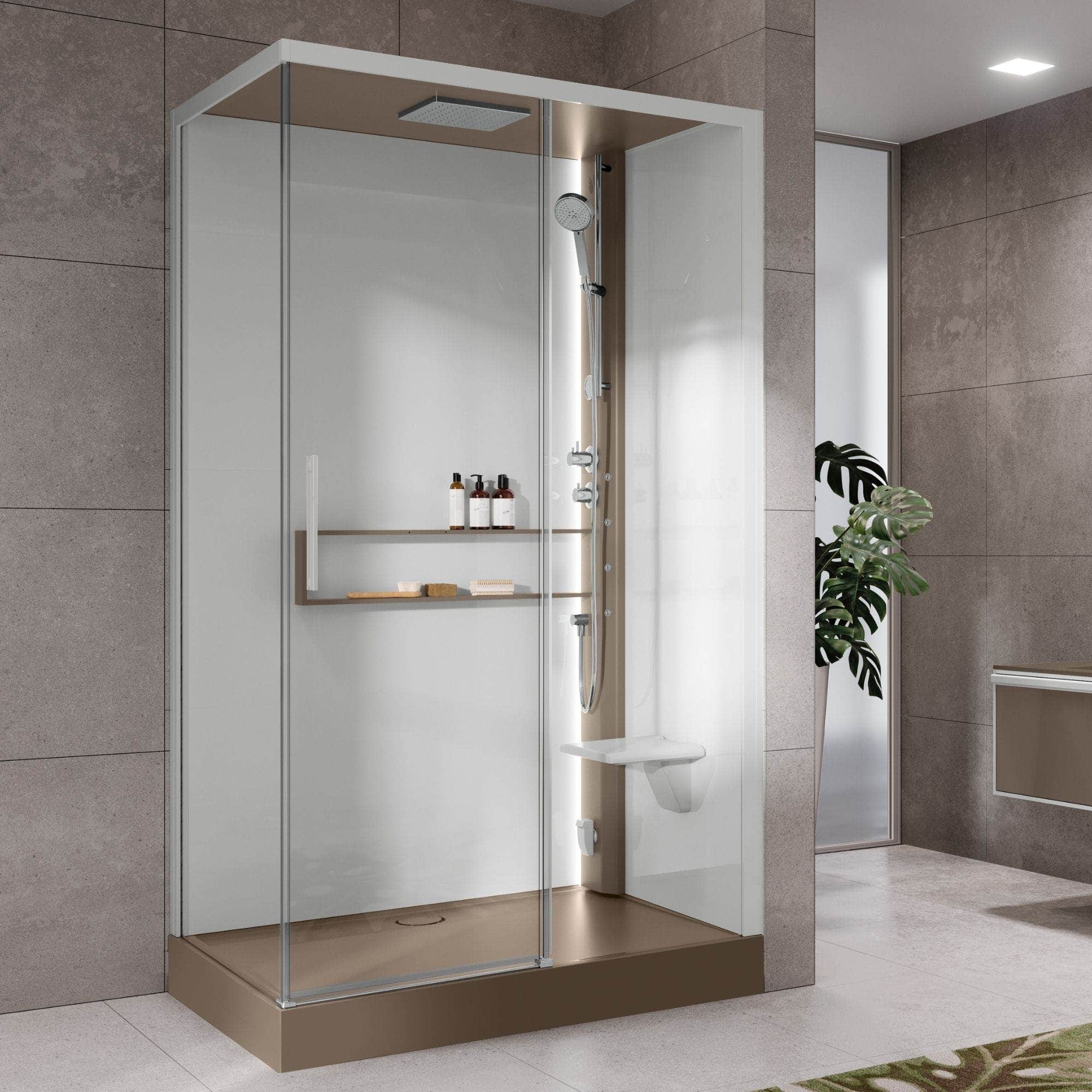 Novellini Glax 2 2.0 2P+F Hydro Dusjkabinett Corda / 120x80cm høyre / Klart glass Novellini Dusjkabinett KO-G222P129DT1-1TU