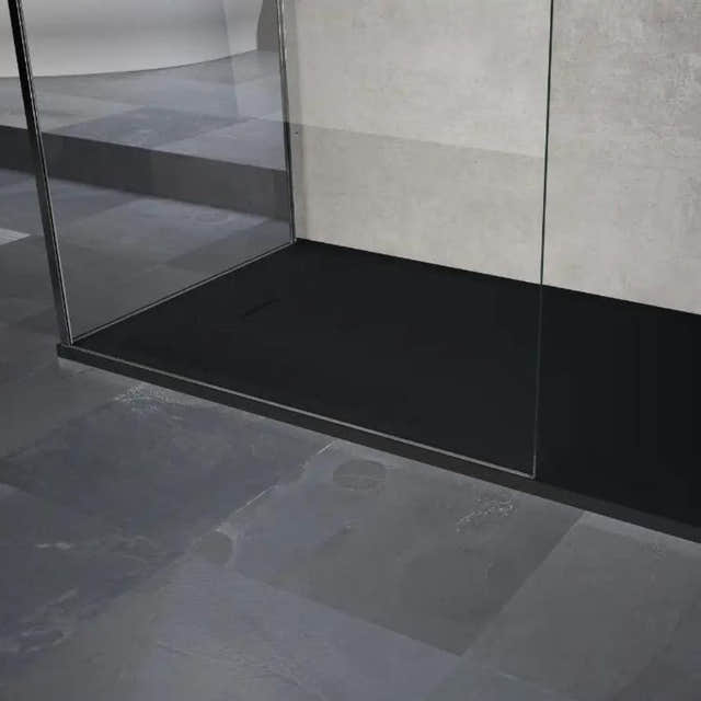 Novellini Novosolid dusjkar Svart matt / 80x80cm Novellini Dusjtilbehør KO-NOS804-28