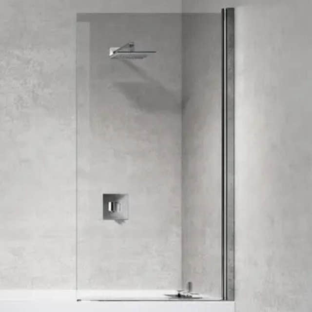 Novellini Young 2.0 1V Skjermvegg H150 Krom / 70cm / Klart glass Novellini Badekarvegg KO-Y21V70-1K