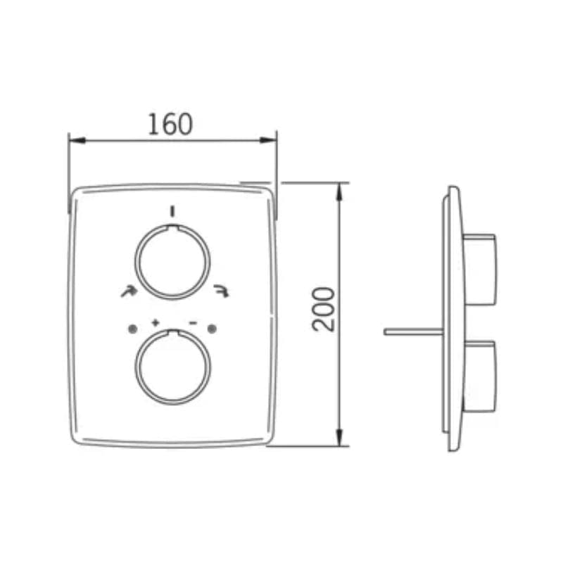 Oras Cubista Frontplate dusj/kar Krom Oras Armatur Tilbehør blandebatteri GRO-4204436