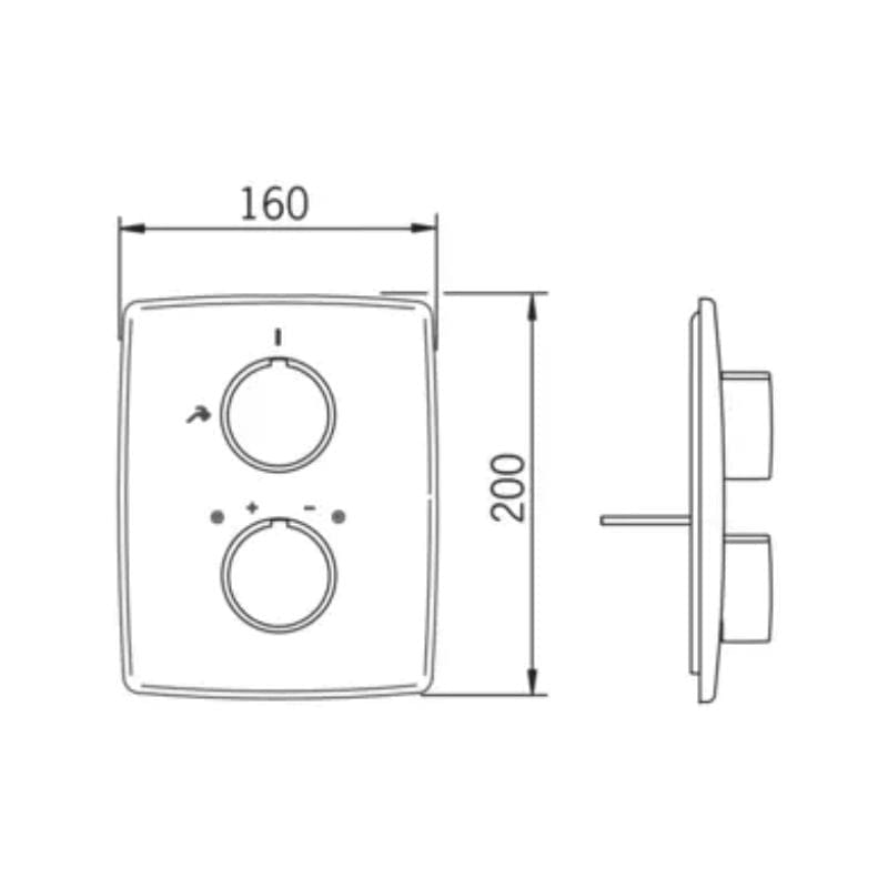 Oras Cubista Frontplate dusjkran Krom Oras Armatur Tilbehør blandebatteri GRO-4204435
