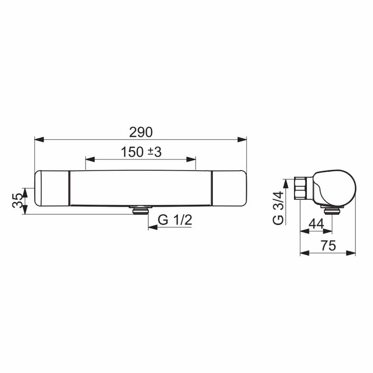 Oras Oramix Comfort 7264C Dusjbatteri