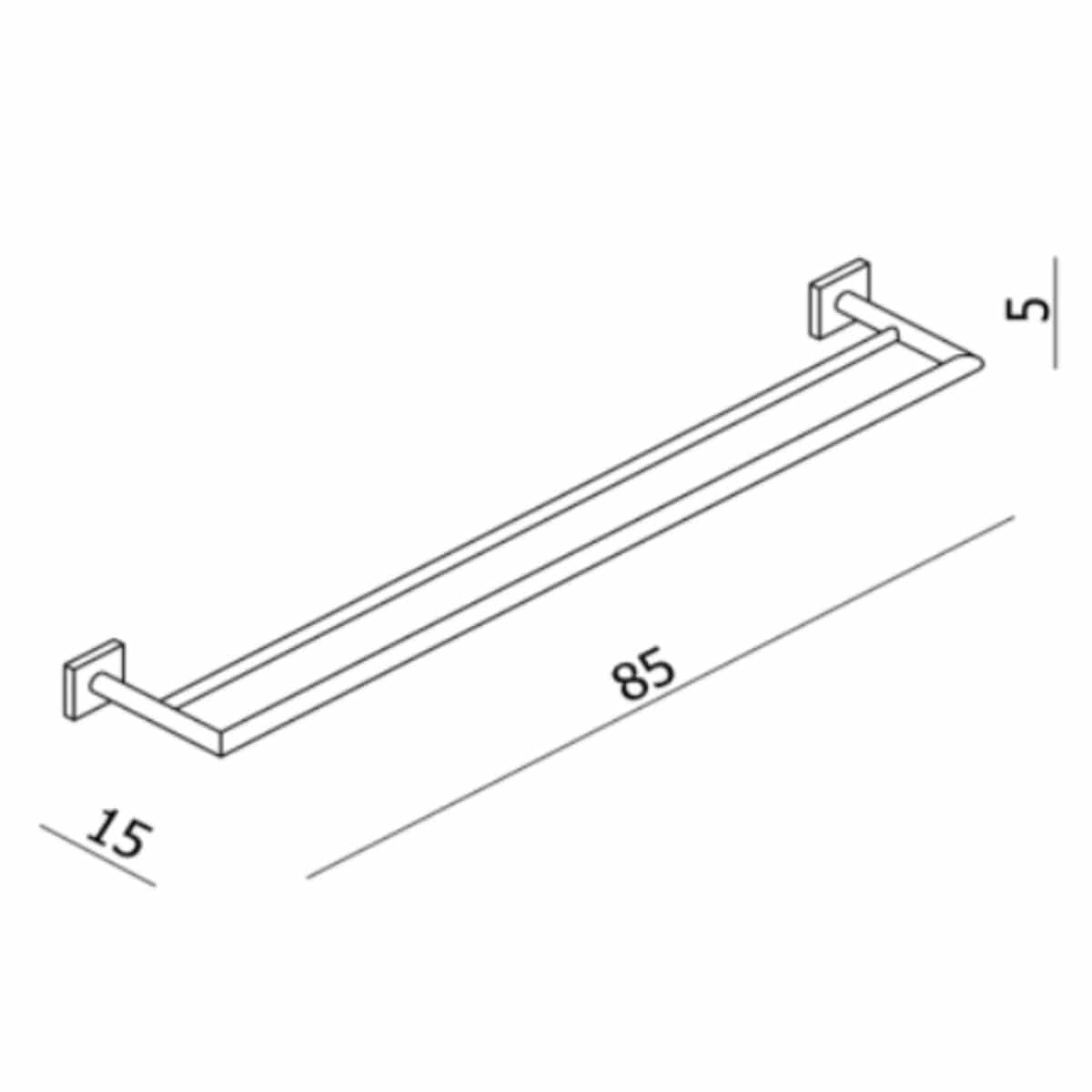 OUTLET: Alterna DayByDay Håndklestang Dobbel Krom / 85cm Alterna Håndklestang GRO-7080014