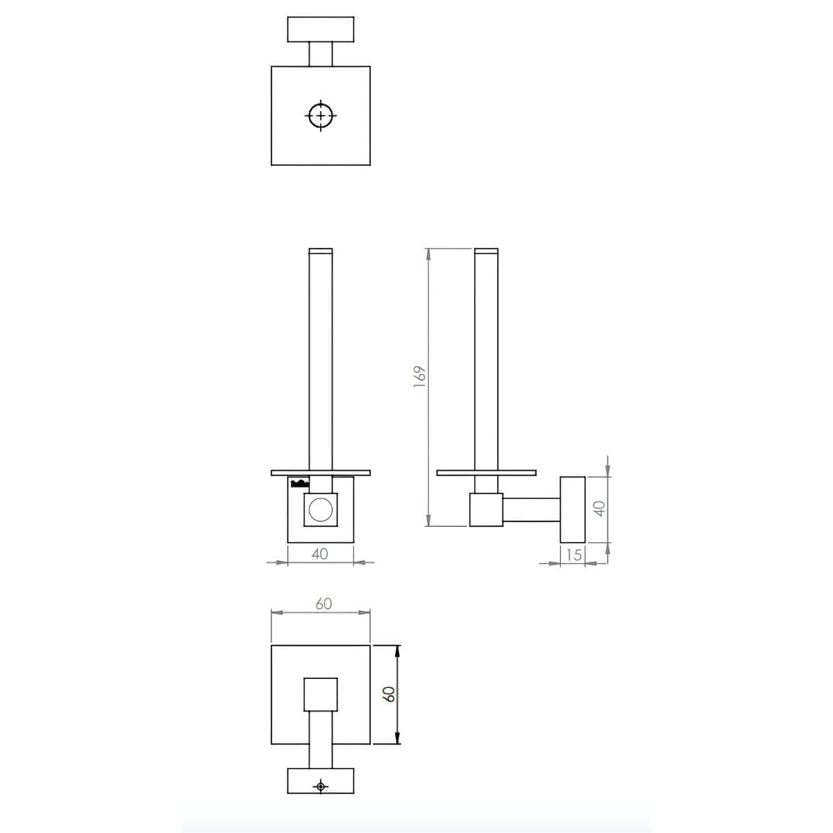 OUTLET: Habo Fortuna Reserverullholder Krom Habo Reserverullholder UTG-16407