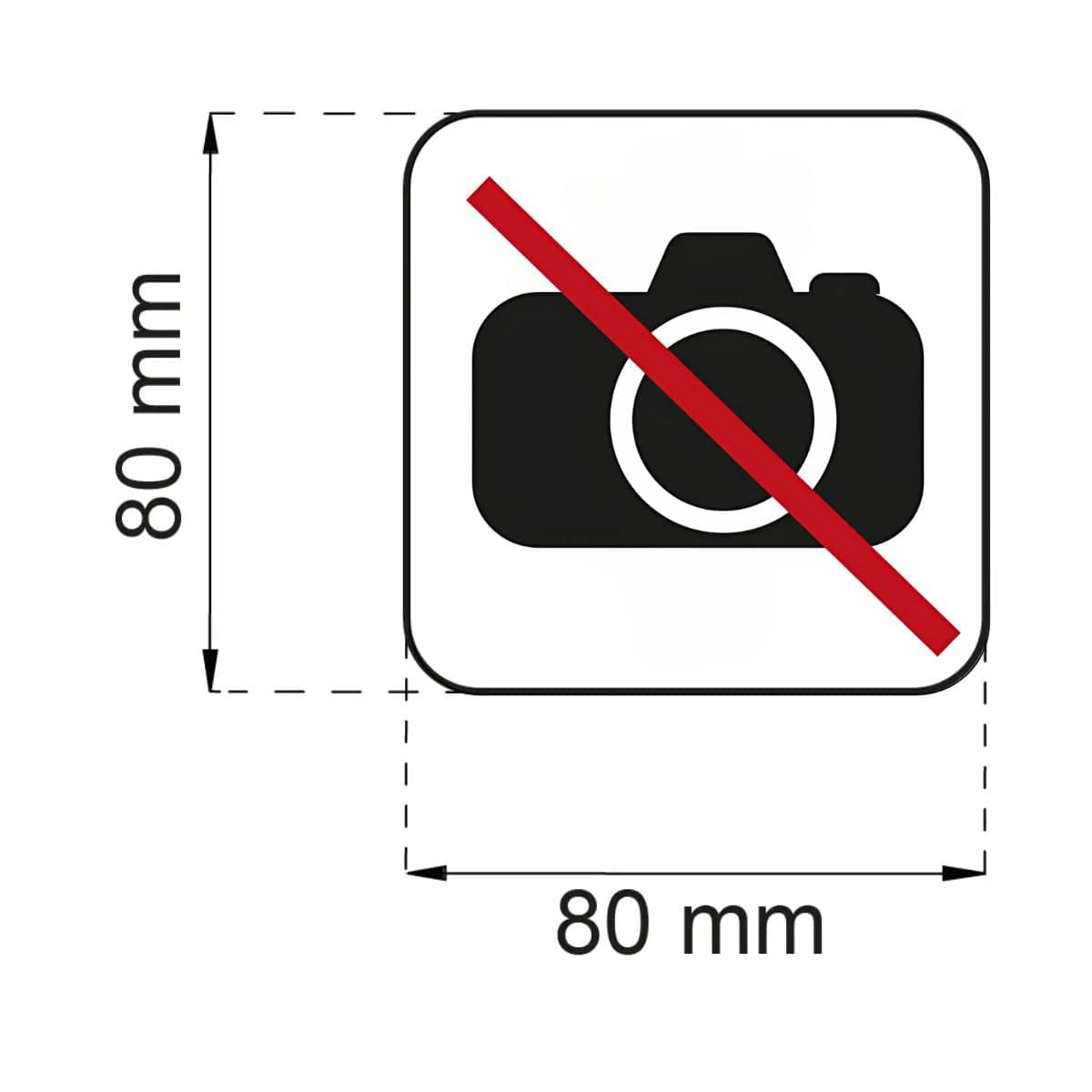 OUTLET: Habo Fotoforbud Vinyl Skilt Habo Toalettskilt UTG-16919