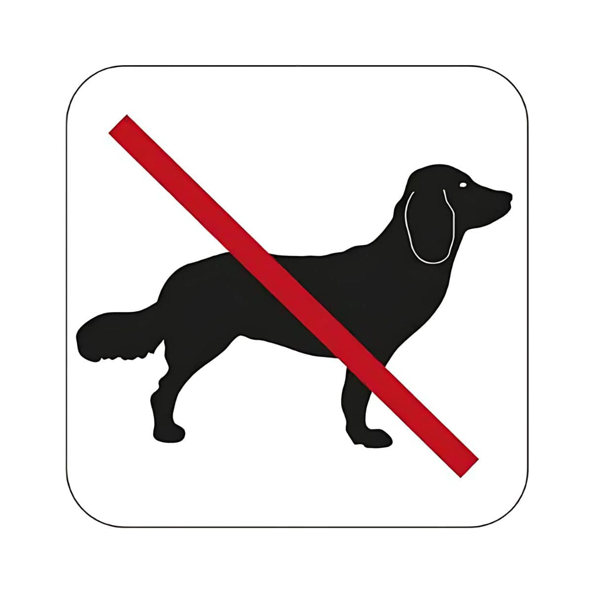 OUTLET: Habo Hundeforbud Vinyl Skilt Habo Toalettskilt UTG-16917