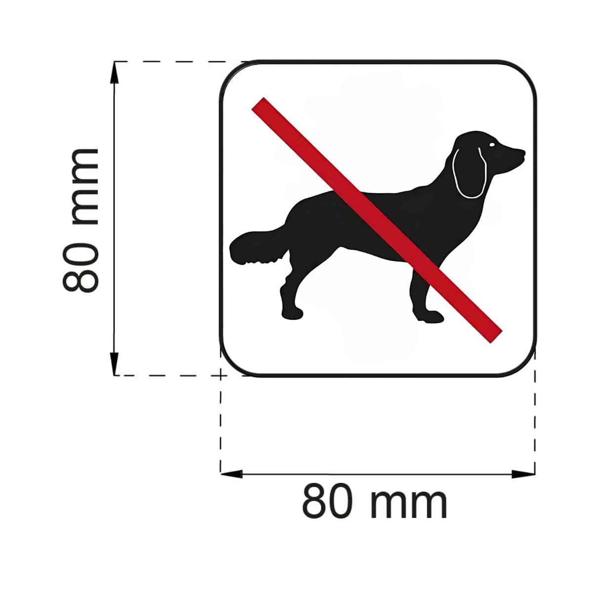 OUTLET: Habo Hundeforbud Vinyl Skilt Habo Toalettskilt UTG-16917