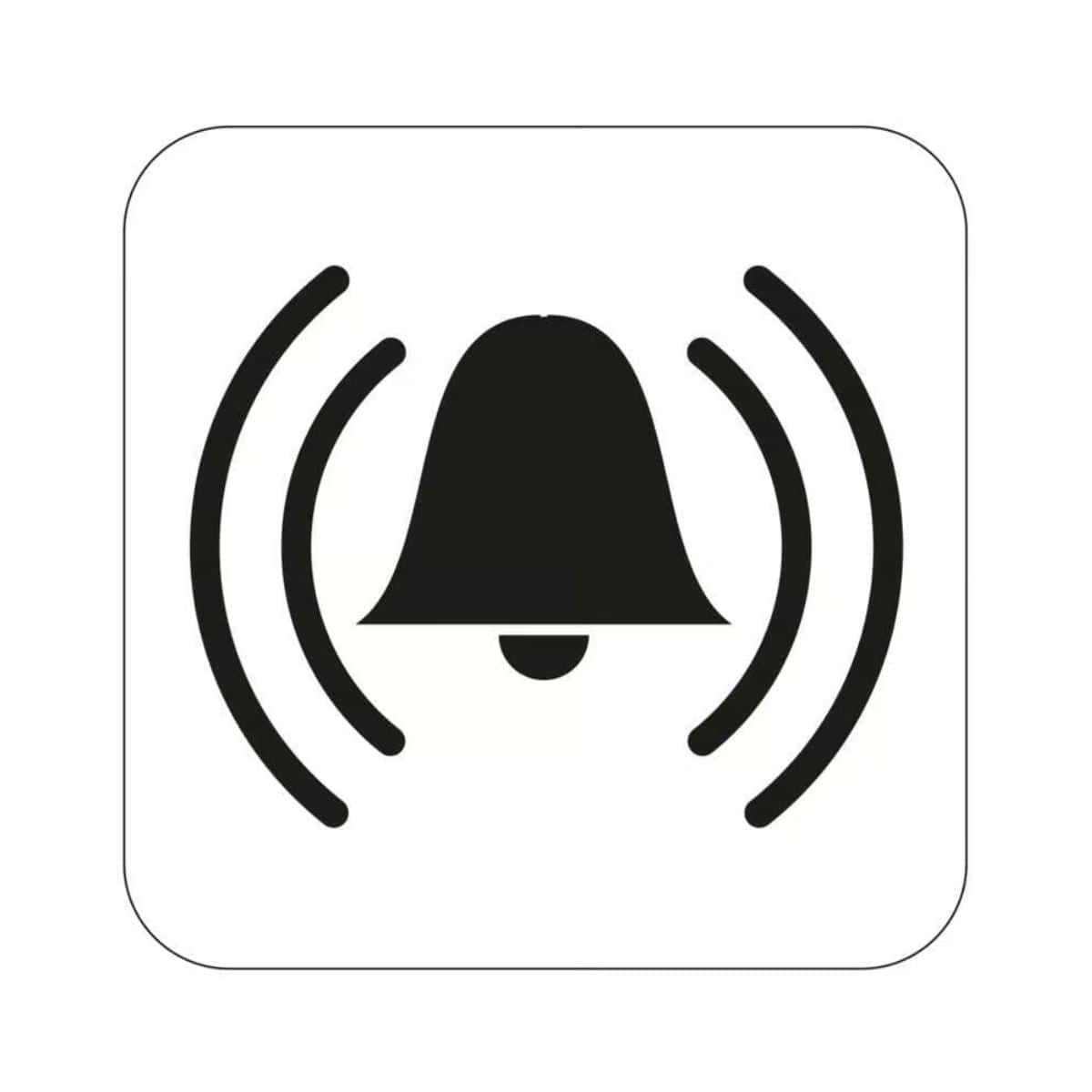 OUTLET: Habo Skilt Alarm 80x80 Selvklebende Vinyl Habo Toalettskilt UTG-16922