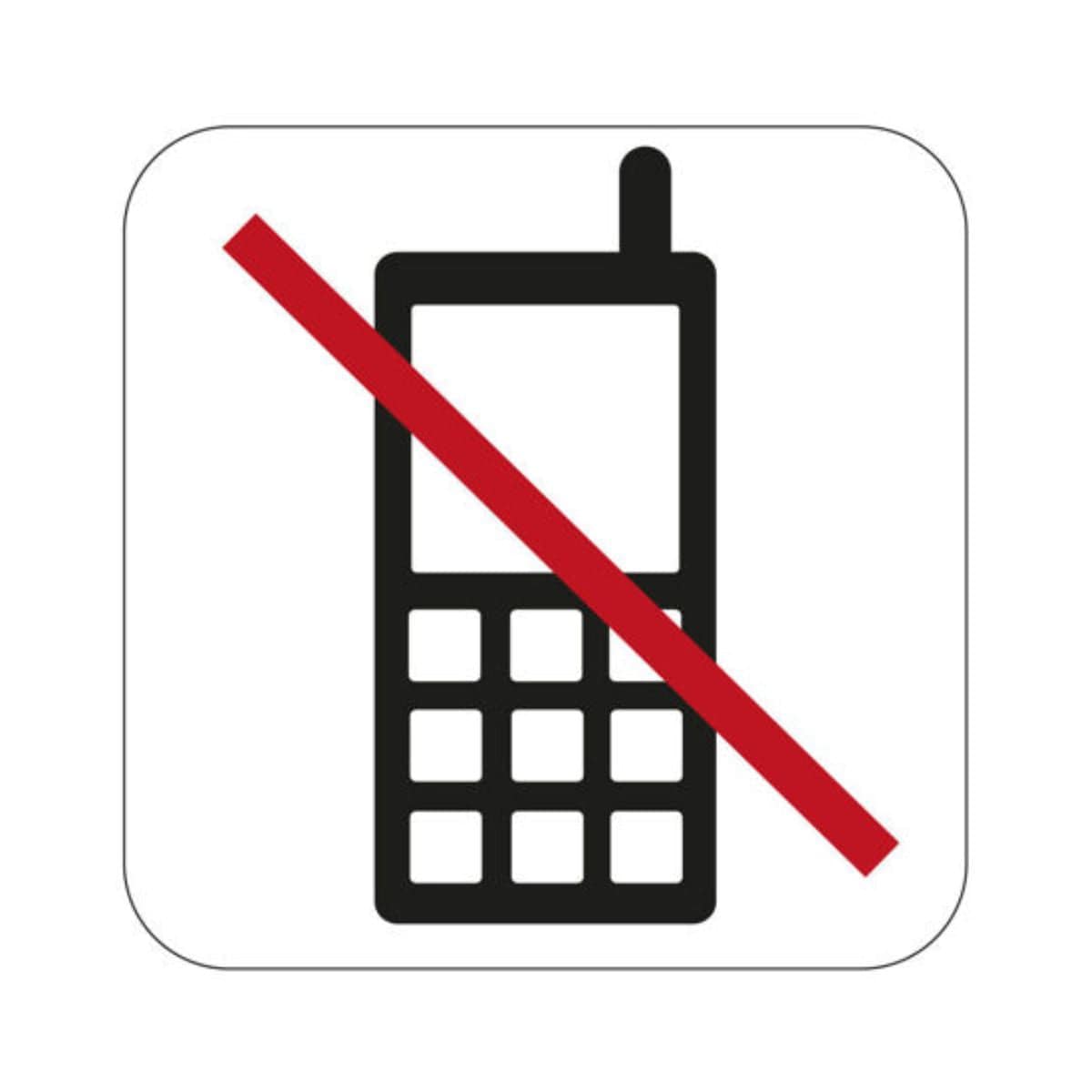 OUTLET: Habo Telefonforbud Vinyl Skilt Habo Toalettskilt UTG-16920