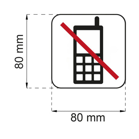 OUTLET: Habo Telefonforbud Vinyl Skilt
