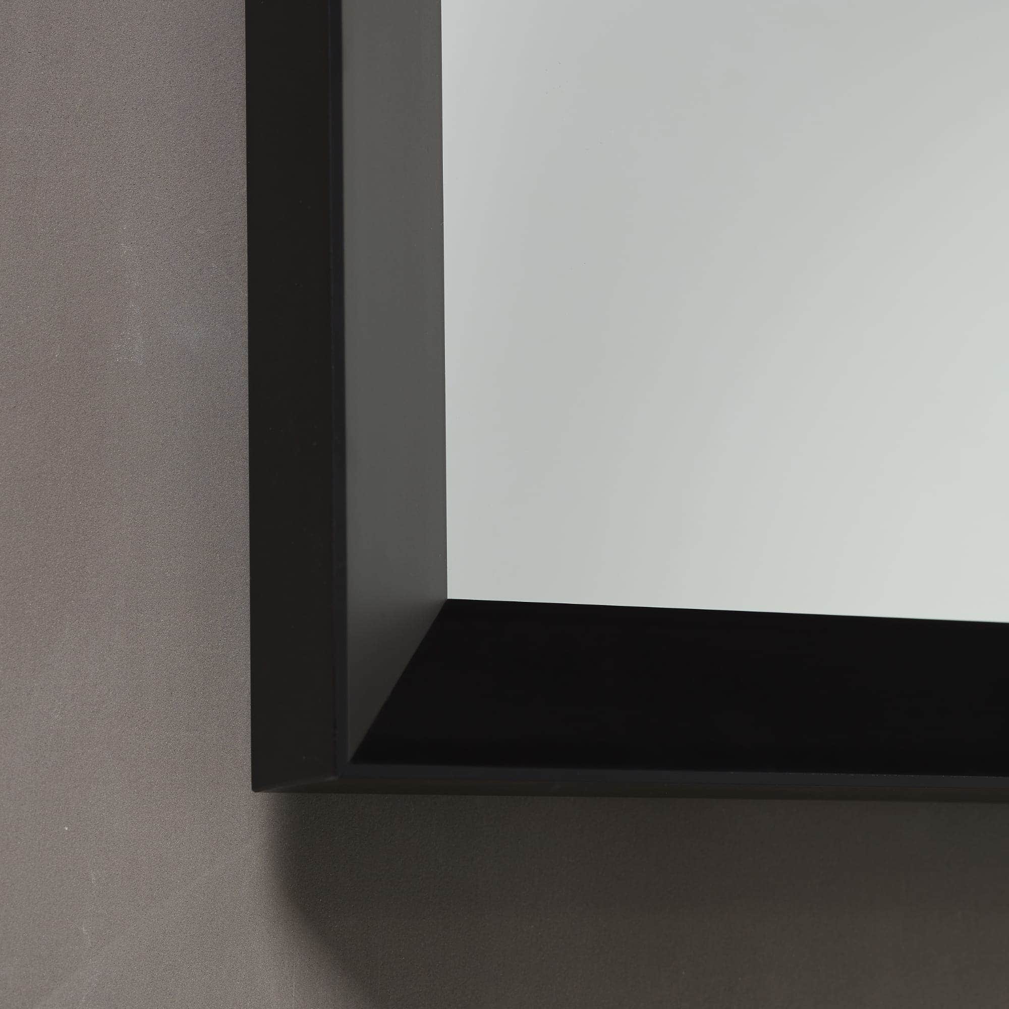 OUTLET: Korsbakken VERONA firkantet speil med lys (ramme) Svart / 60cm Korsbakken Baderomsspeil UTG-3443457563