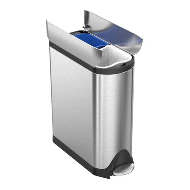 OUTLET: Simplehuman Avfallsbøtte Butterfly Børstet stål 40-45L 40L (20+20l) Simplehuman Diverse baderomstilbehør UTG-SCW2017