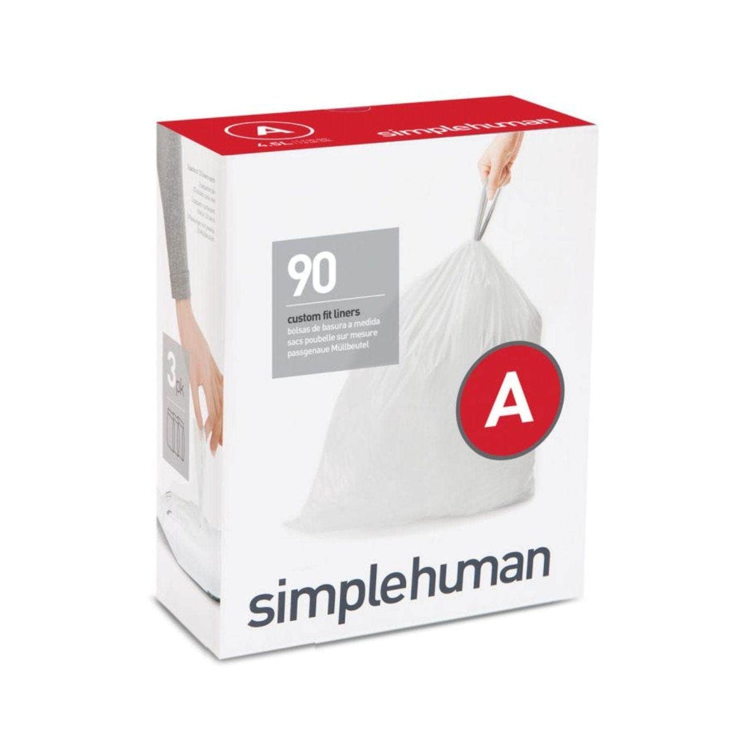 OUTLET: Simplehuman Avfallspose A 30stk 4,5L 4.5L Simplehuman Diverse baderomstilbehør UTG-SCW0250