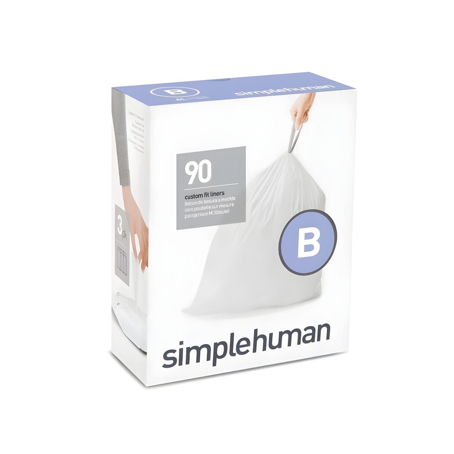 OUTLET: Simplehuman Avfallspose B 30stk 6L 6L Simplehuman Diverse baderomstilbehør UTG-SCW0251