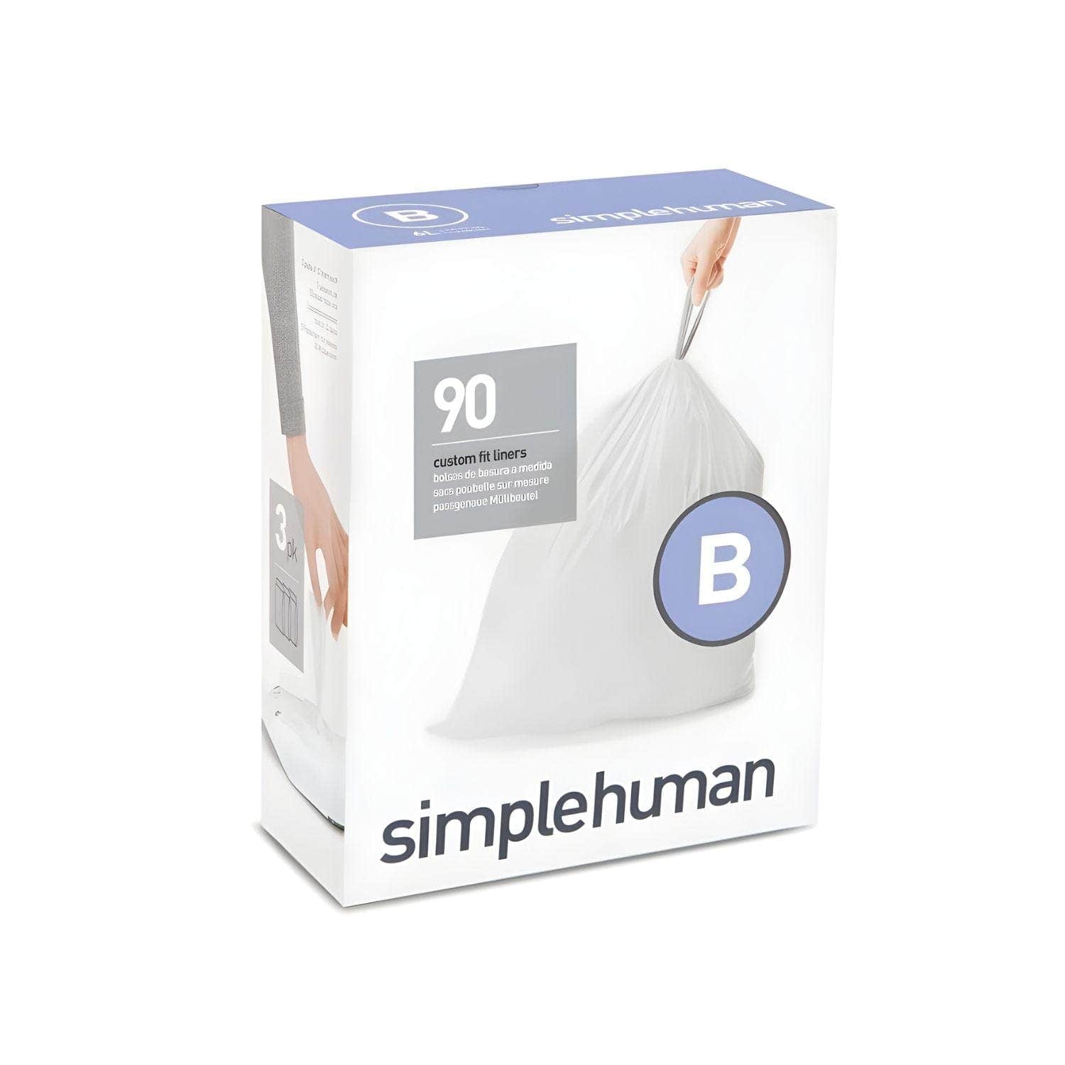 OUTLET: Simplehuman Avfallspose B 30stk 6L 6L Simplehuman Diverse baderomstilbehør UTG-SCW0251